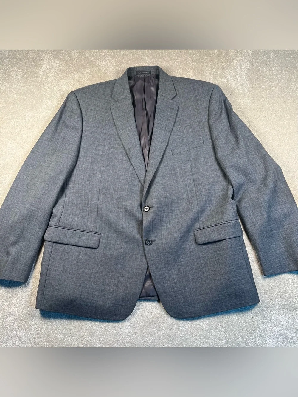Lauren Ralph Lauren Gray Sport Coat Blazer Jacket 2 Button 100% Wool Men's 46R